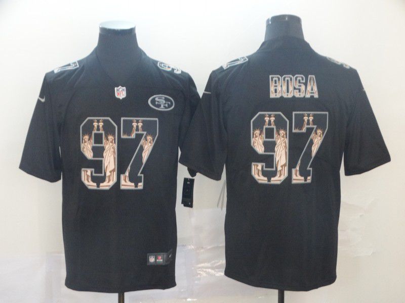 Men San Francisco 49ers #97 Bosa Black Goddess fashion Edition Nike NFL Jerseys->baltimore ravens->NFL Jersey